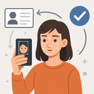 Infographic of live selfie for KYC verifcation purpose not text should be on the image-1